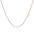 Bold Alphabet Letter Initial Charm Necklace in Rose Gold Tone